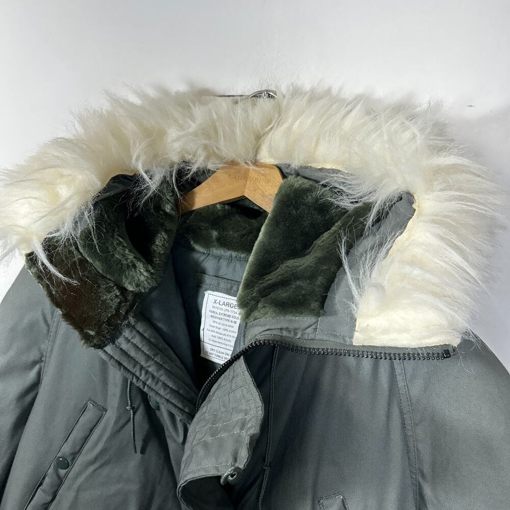 US Military N-3B Extreme Cold Weather Parka Jacket Snorkel Menโs Size X-Large - Picture 5 of 9